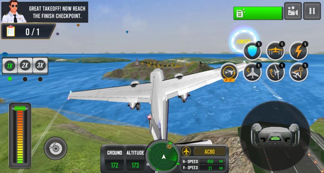 بازی هواپیما - Gameplay image of android game