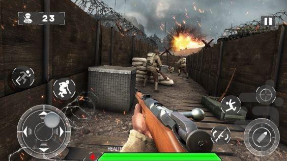 بازی تفنگی جنگ جهانی - Gameplay image of android game