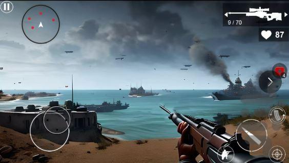 بازی تفنگی جنگ جهانی - Gameplay image of android game