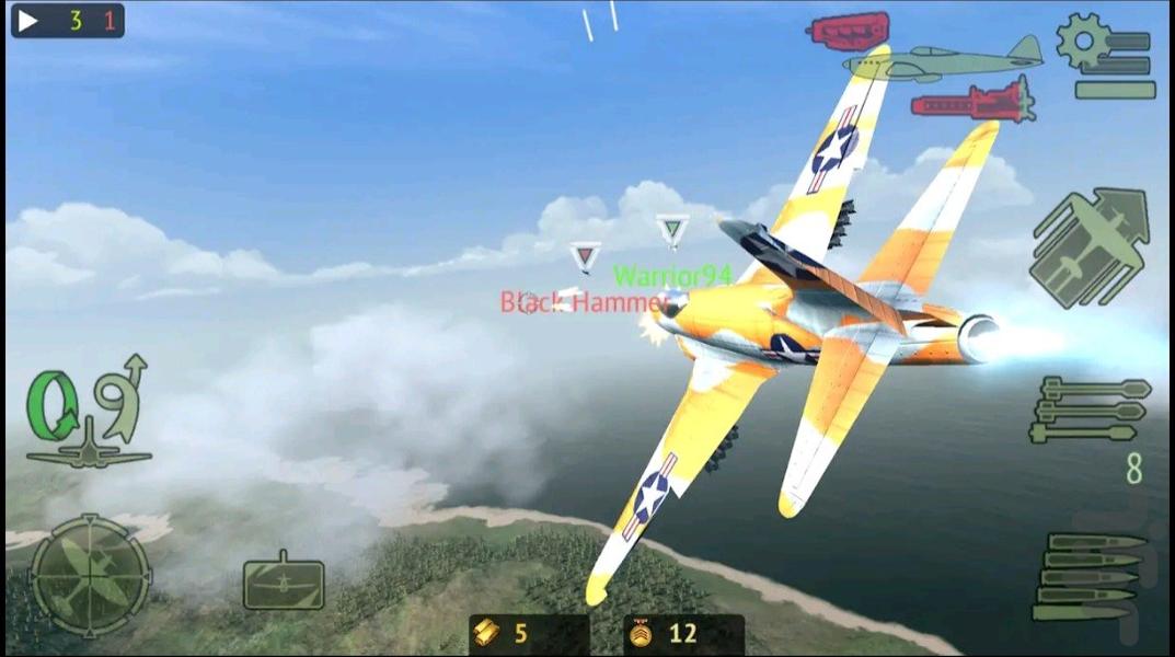 بازی جت جنگی - Gameplay image of android game