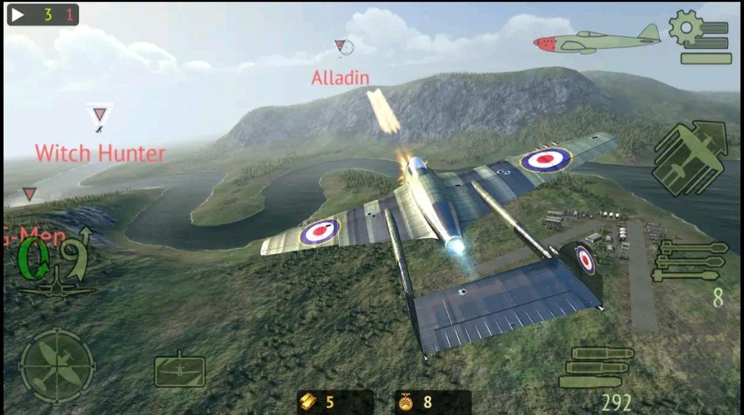 بازی جت جنگی - Gameplay image of android game
