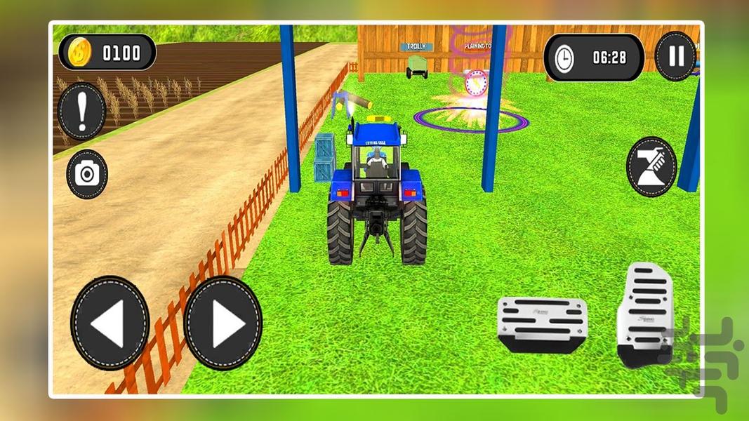 بازی تراکتور مزرعه - Gameplay image of android game