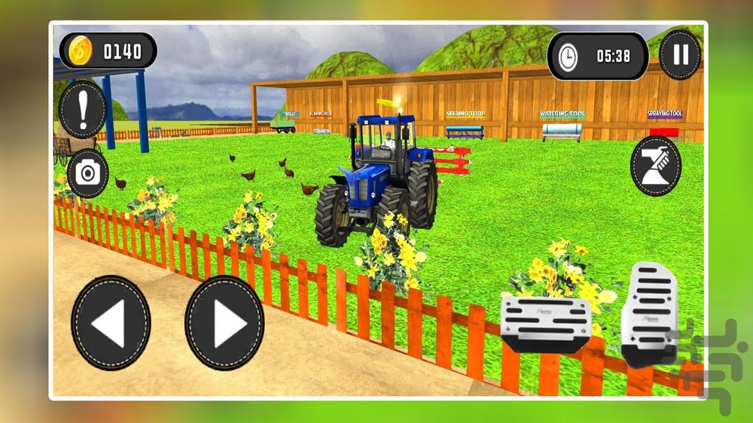 بازی تراکتور مزرعه - Gameplay image of android game