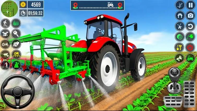 بازی تراکتور مزرعه - Gameplay image of android game