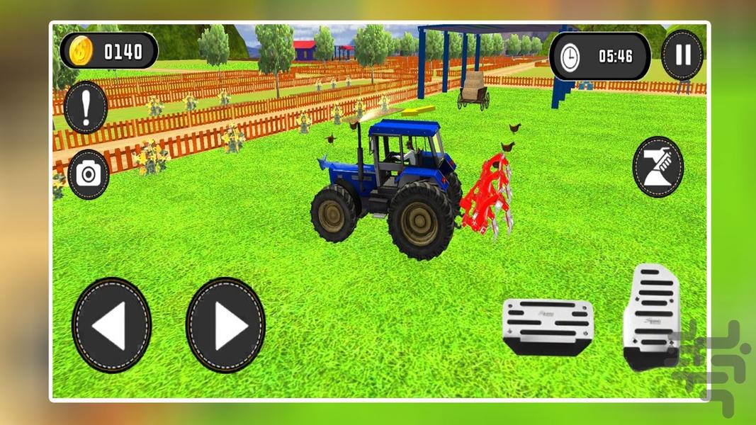بازی تراکتور مزرعه - Gameplay image of android game