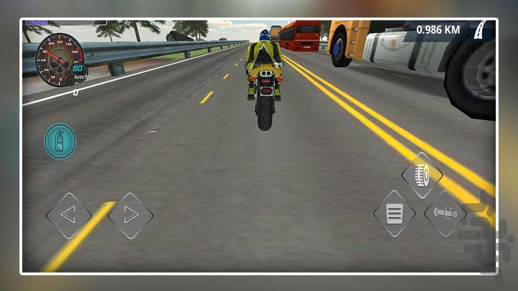 موتور بازی در اتوبان - Gameplay image of android game