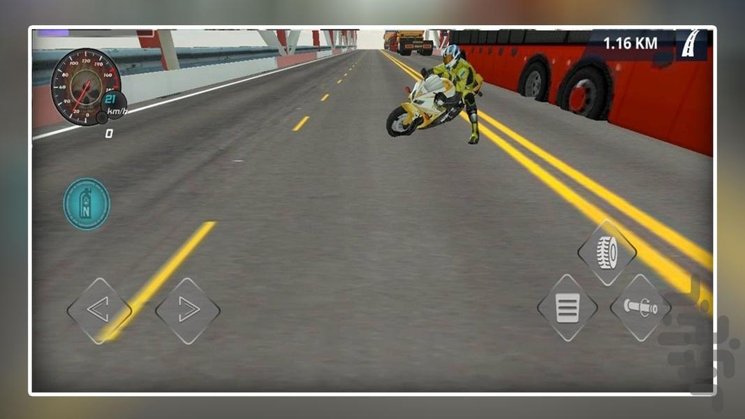 موتور بازی در اتوبان - Gameplay image of android game