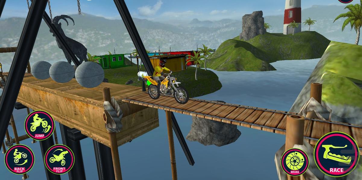 بازی موتور پرشی - Gameplay image of android game