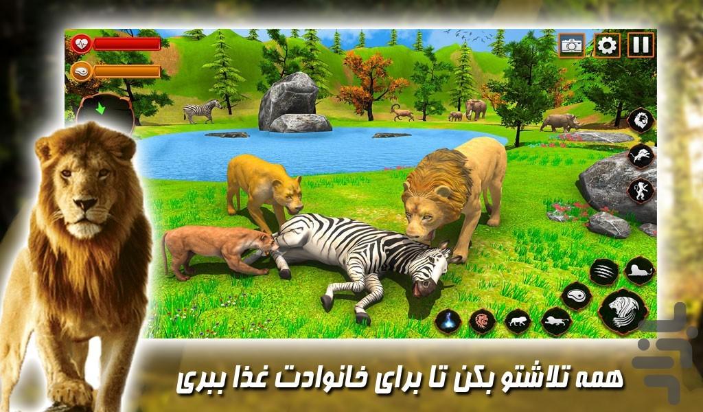 بازی حیات وحش شیر ها - Gameplay image of android game