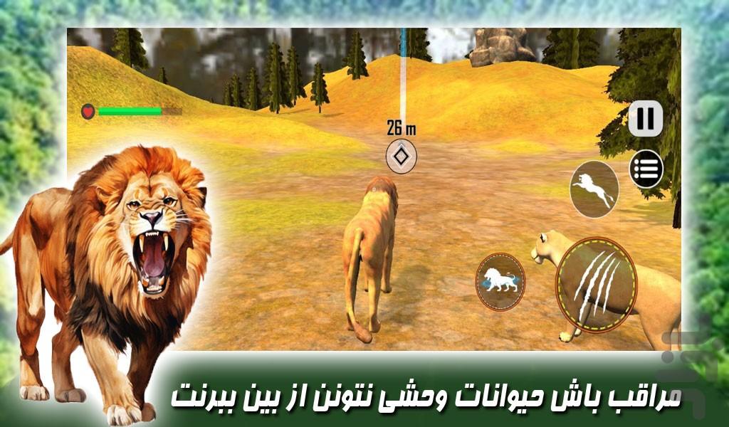 بازی شیر شکارچی | حیات وحش - Gameplay image of android game