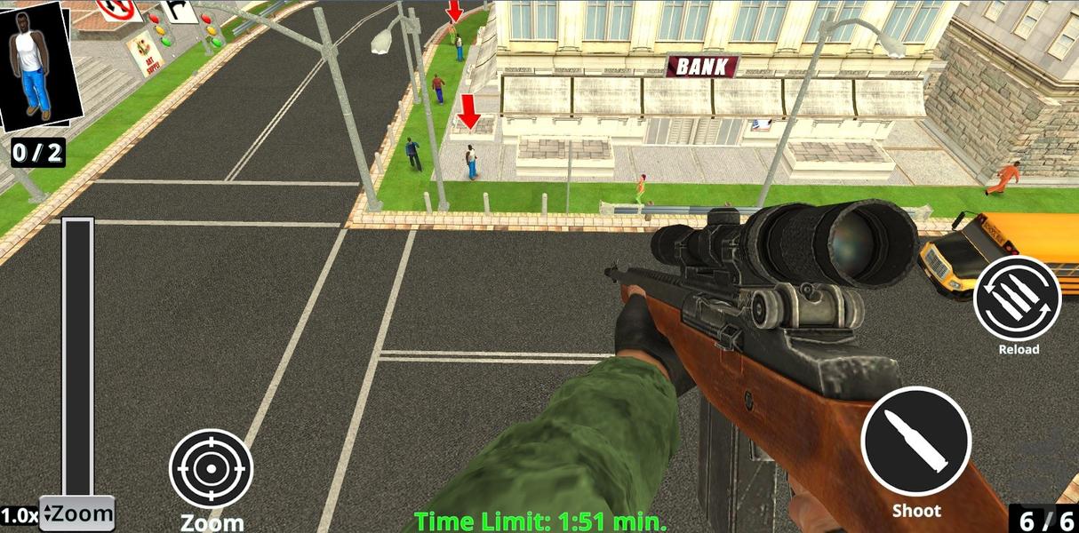بازی تفنگی اسنایپر - Gameplay image of android game