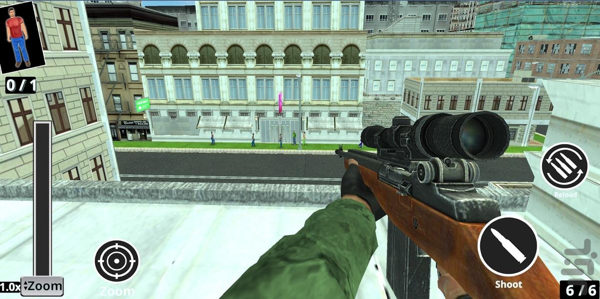 بازی تفنگی اسنایپر - Gameplay image of android game