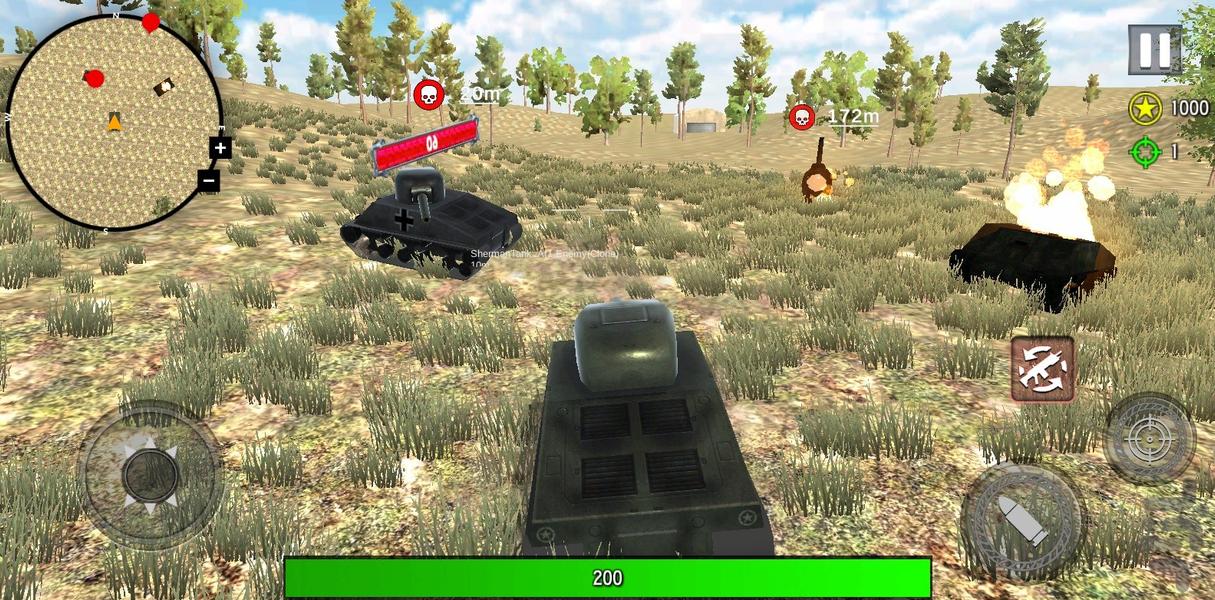 بازی تانک جنگی - Gameplay image of android game