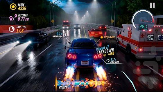 ماشین بازی در ترافیک - Gameplay image of android game