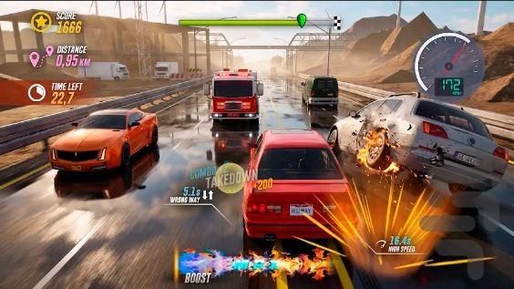 ماشین بازی در ترافیک - Gameplay image of android game