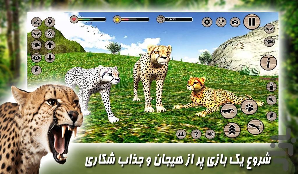 بازی زندگی یوزپلنگ های حیات وحش - Gameplay image of android game