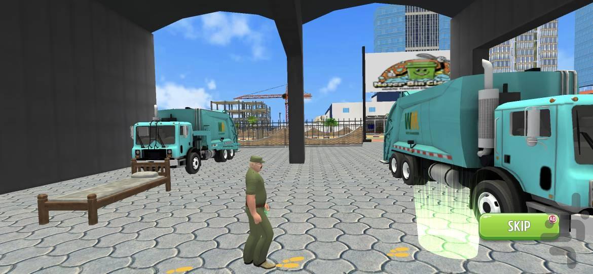 بازی کامیون حمل زباله - Gameplay image of android game