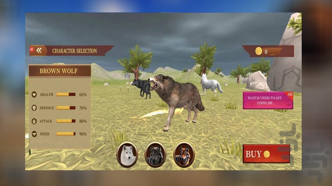 بازی زندگی گرگ ها - Gameplay image of android game