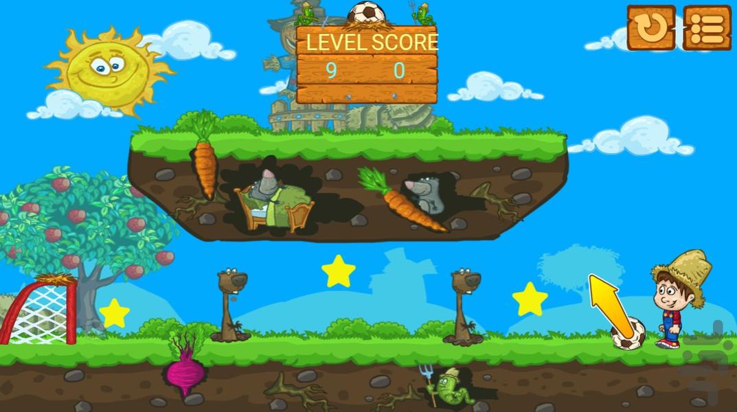 بازی فوتبال در مزرعه - Gameplay image of android game