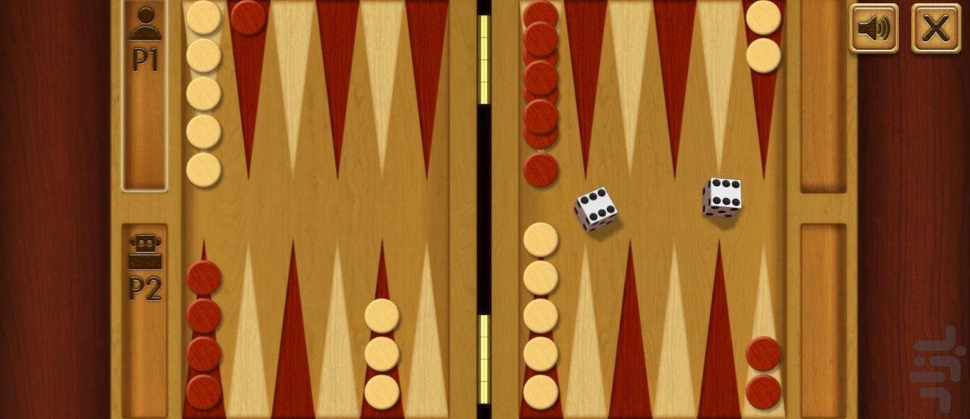 بازی تخته نرد - Gameplay image of android game