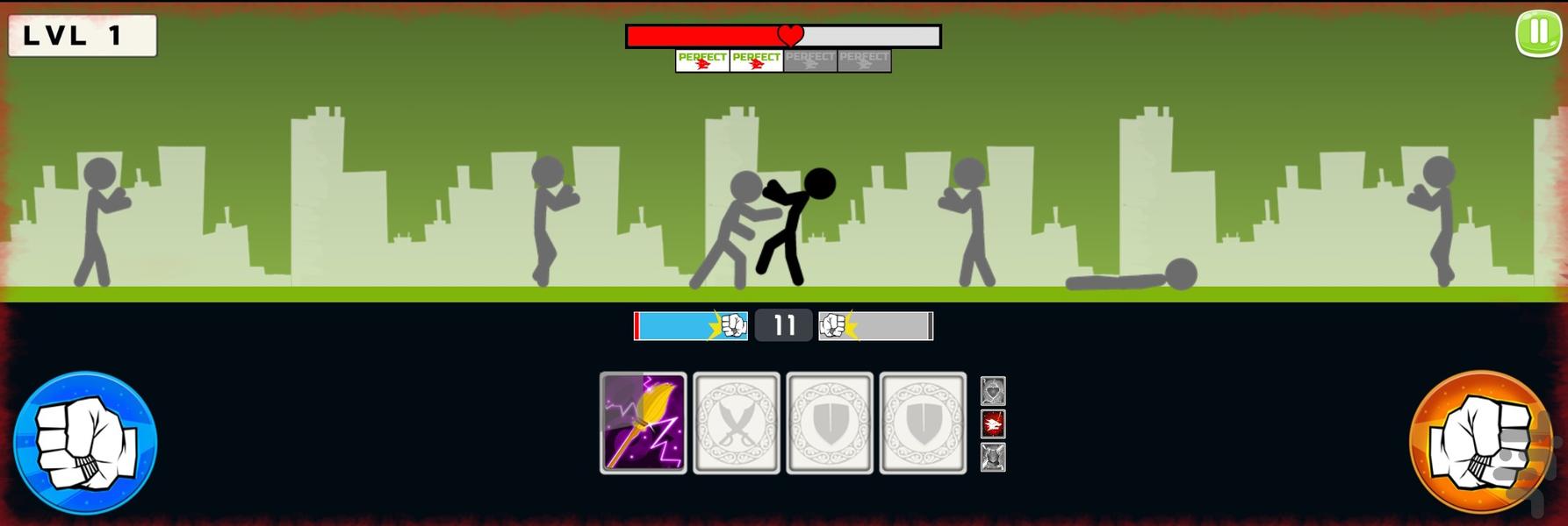 بازی جنگ استیکر ها - Gameplay image of android game