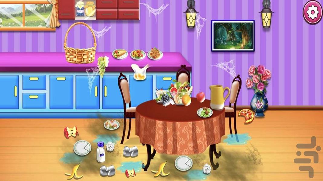 بازی دخترانه خانه داری - Gameplay image of android game