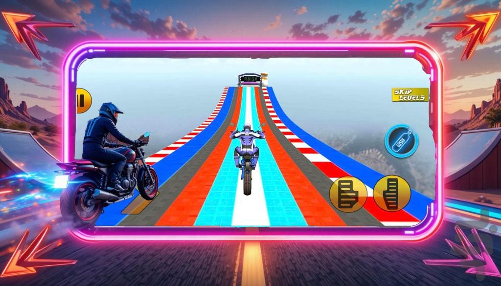 موتور بازی مسابقه ای - عکس بازی موبایلی اندروید