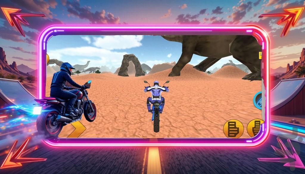 موتور بازی مسابقه ای - عکس بازی موبایلی اندروید