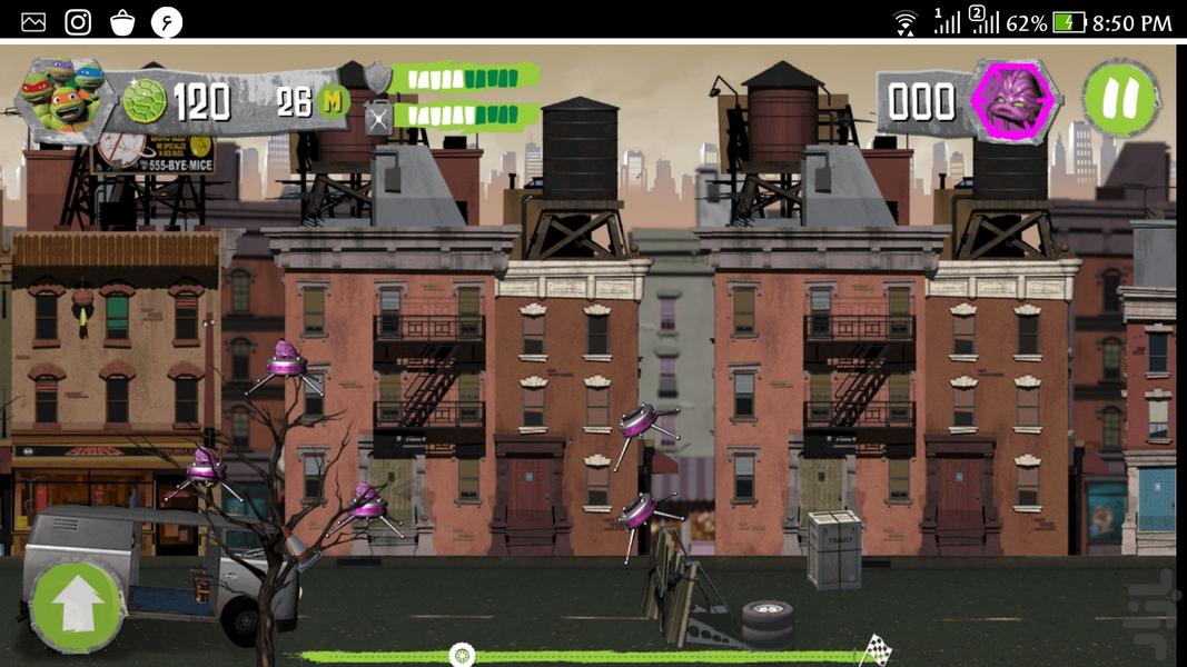 ماشین سواری لاک پشت های نینجا - عکس بازی موبایلی اندروید