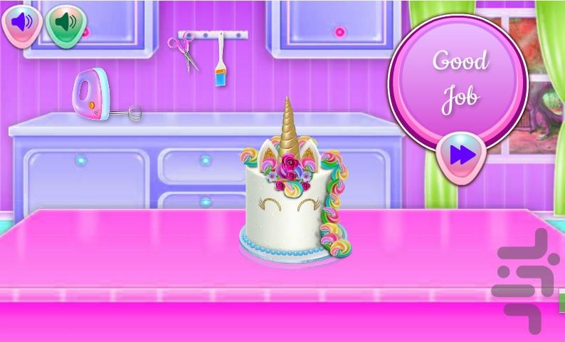 ساخت کیک تک شاخ - Gameplay image of android game