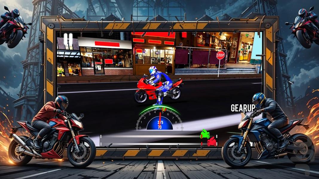 بازی موتوری - Gameplay image of android game