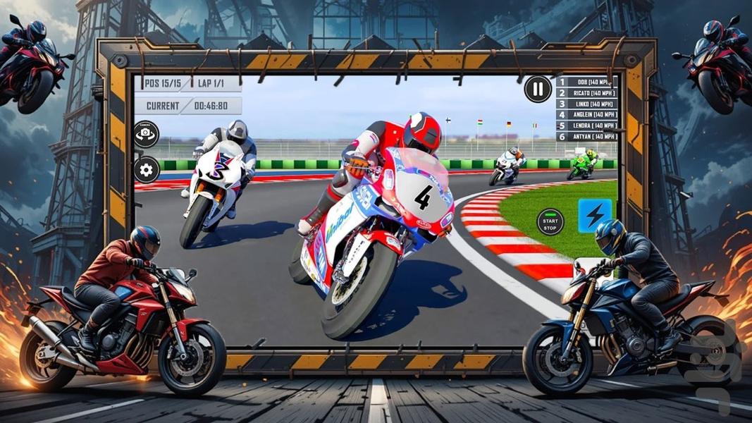 بازی موتوری - Gameplay image of android game