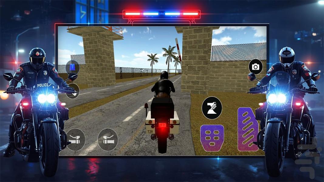 بازی موتور پلیس - Gameplay image of android game