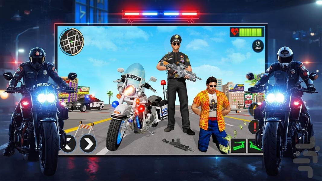 بازی موتور پلیس - Gameplay image of android game