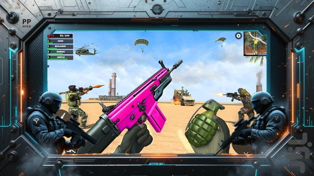 بازی جنگی تکاور - Gameplay image of android game