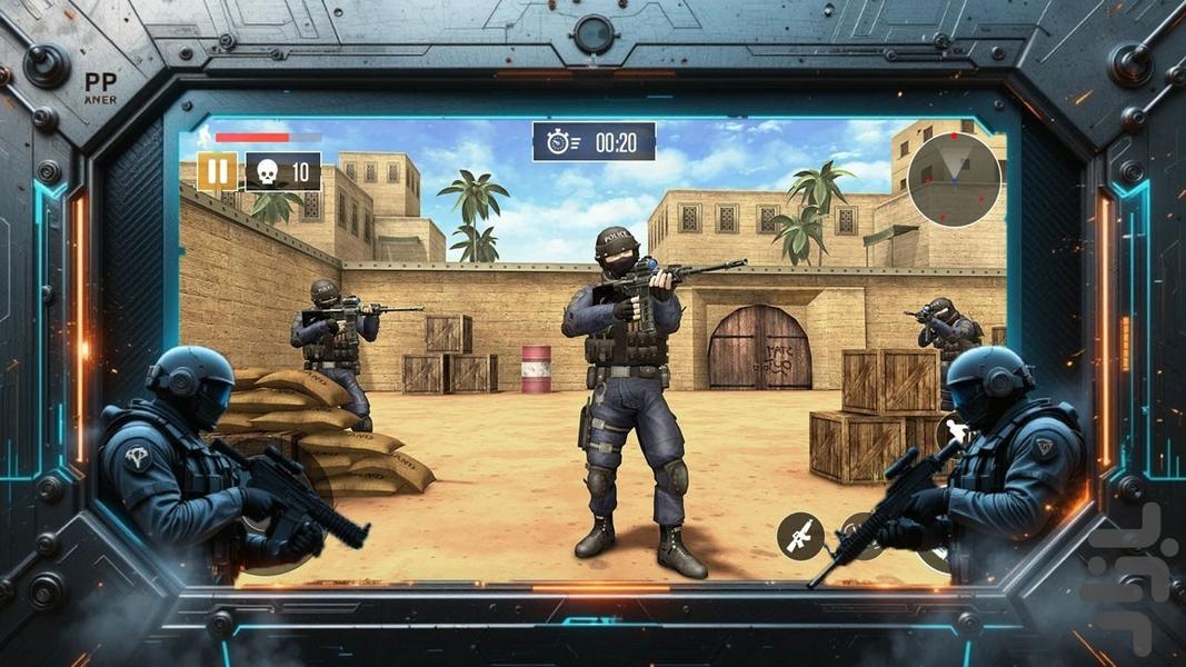 بازی جنگی تکاور - Gameplay image of android game