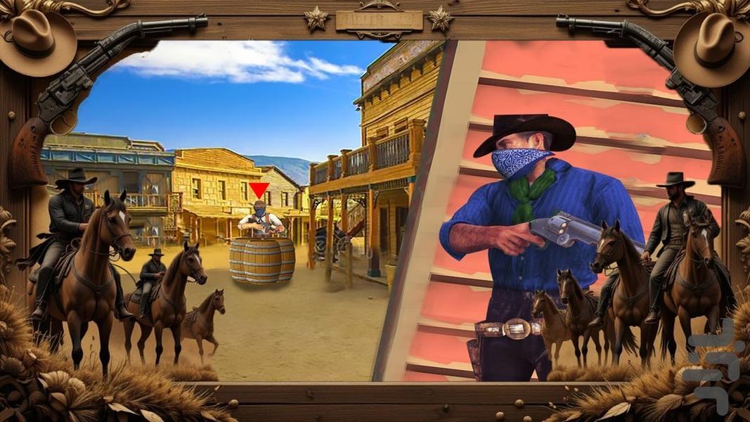 تفنگ بازی کابوی - Gameplay image of android game