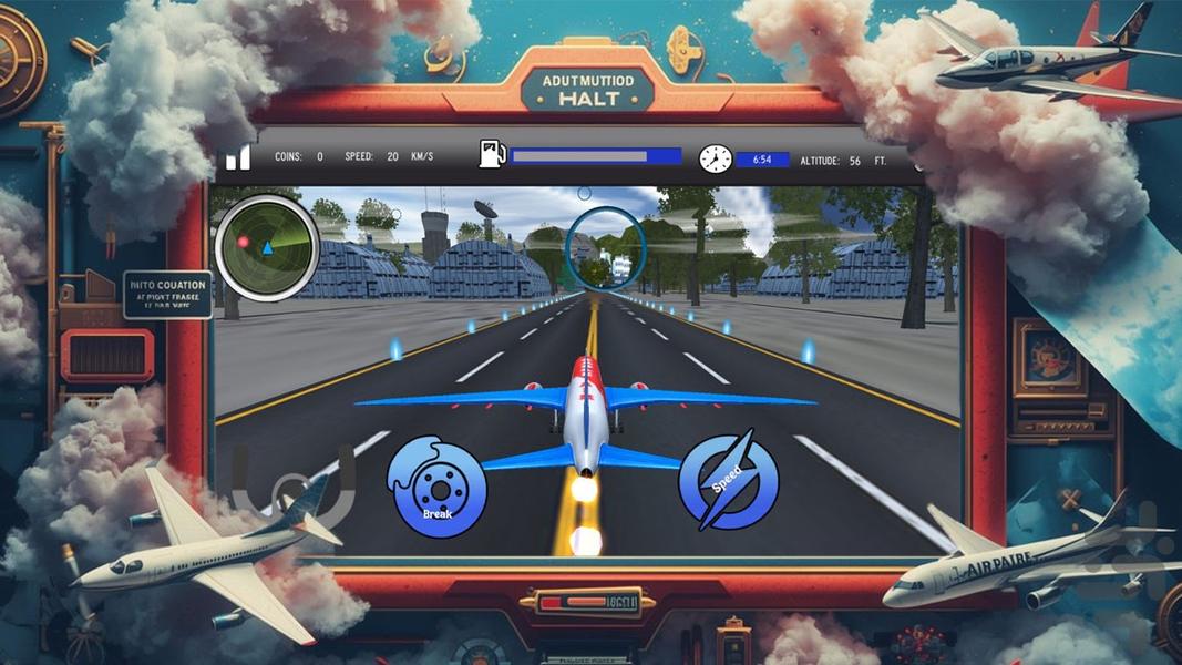 بازی خلبان هواپیما - Gameplay image of android game