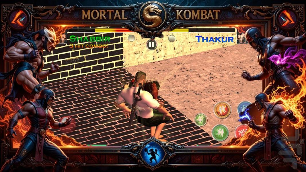 بازی جنگی بروسلی - Gameplay image of android game