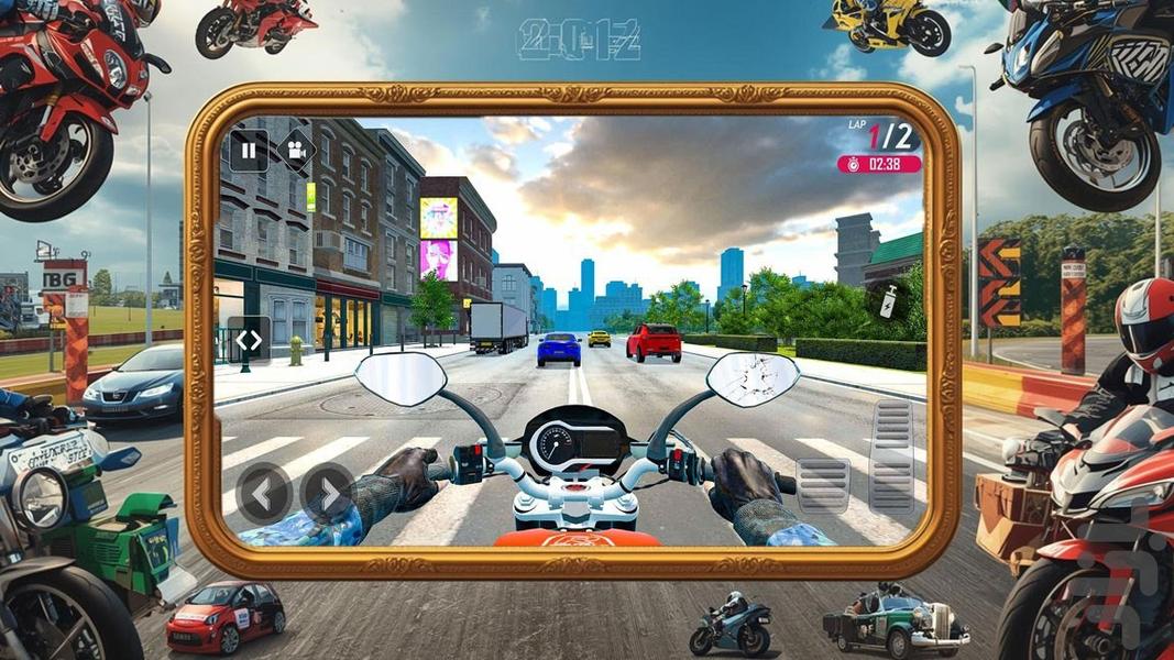 بازی موتوری - Gameplay image of android game