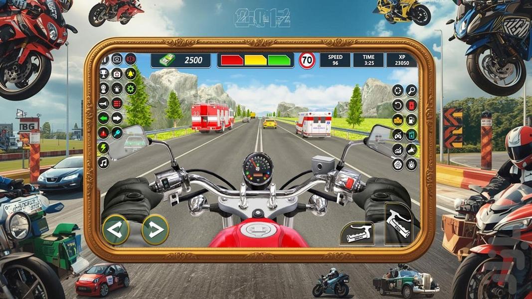 بازی موتوری - Gameplay image of android game