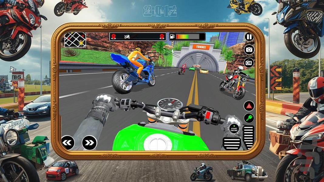 بازی موتوری - Gameplay image of android game