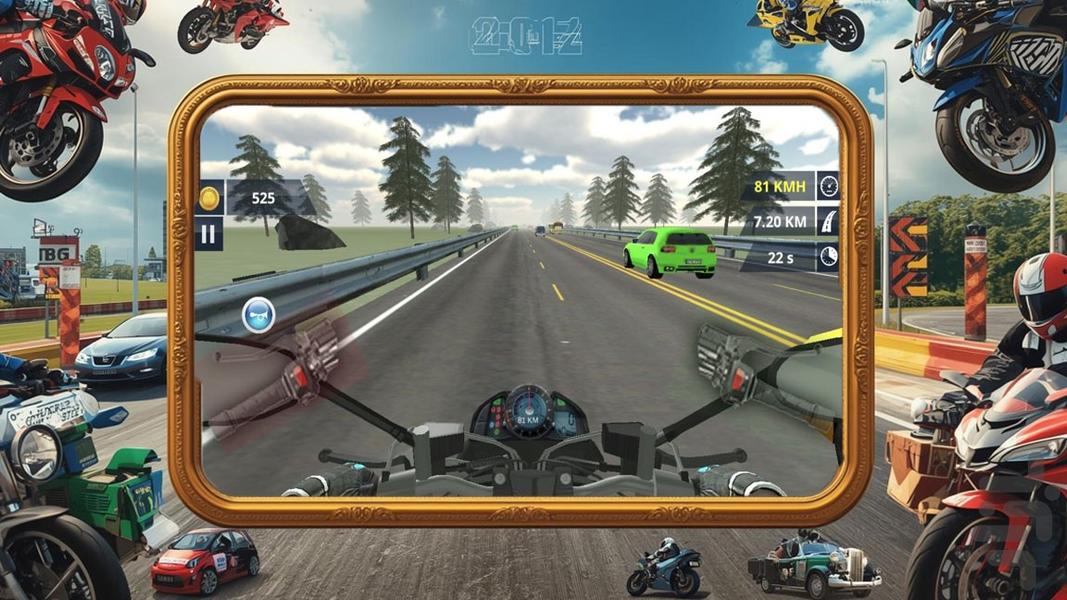 بازی موتوری - Gameplay image of android game