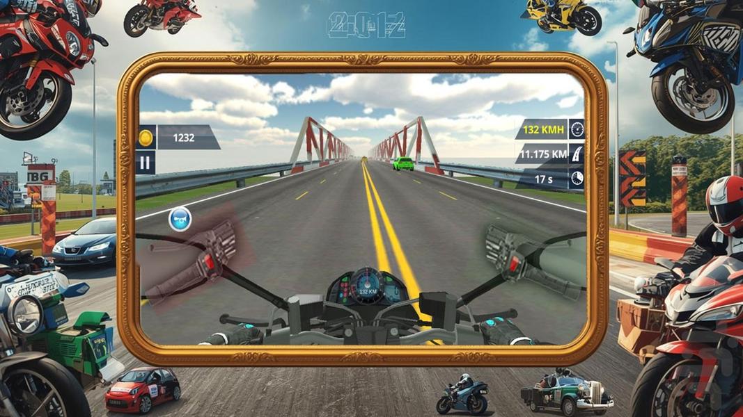 بازی موتوری - Gameplay image of android game