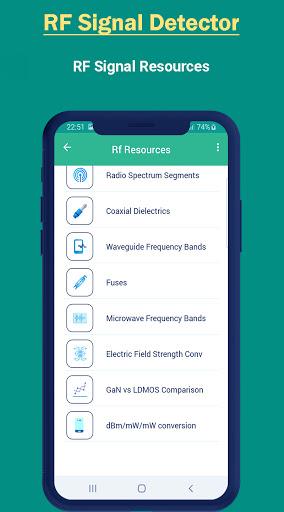 RF Signal Detector : RF signal Scanner - عکس برنامه موبایلی اندروید