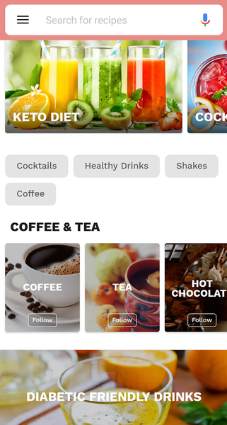 Drink and Cocktail Recipes App - عکس برنامه موبایلی اندروید