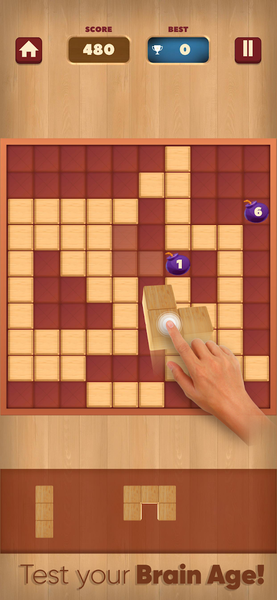 Wood Match - Wood Block - Gameplay image of android game