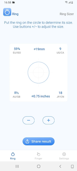 Ring Sizer - Ring Fing - Image screenshot of android app