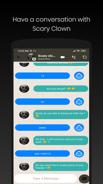 Video call and Chat from Scary Clown Simulation - عکس برنامه موبایلی اندروید