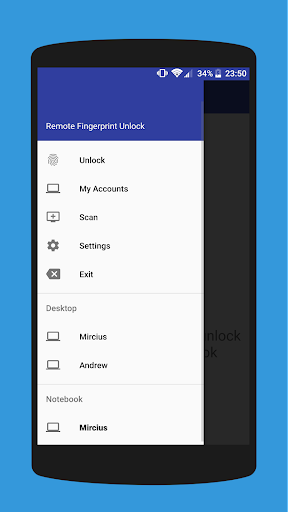 Remote Fingerprint Unlock - عکس برنامه موبایلی اندروید